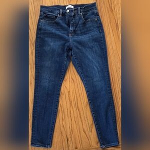 LOFT Women's Dark Blue Skinny Jeans